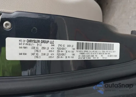 2014 Chrysler Town & Country Touring-L z USA, uszkodzony, nr VIN 2C4RC1CG3ER115895